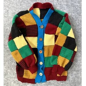 Grandma cardigan handmade crochet knit patch pattern quilt pattern